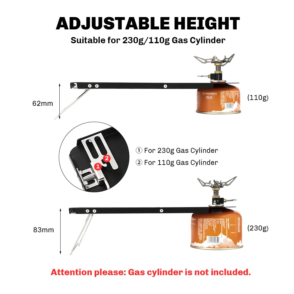 Petrel Ultralight Folding Camping Table 2PCS Portable Aluminum Desk Black