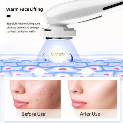 Ultrasonic Skin Scrubber, EMS Massager, LED Light Therapy Beauty - Illuminate, Lift, and Rejuvenate Your Skin