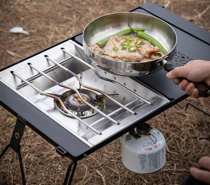 Windproof Furnace Plate Frame Camping Silver