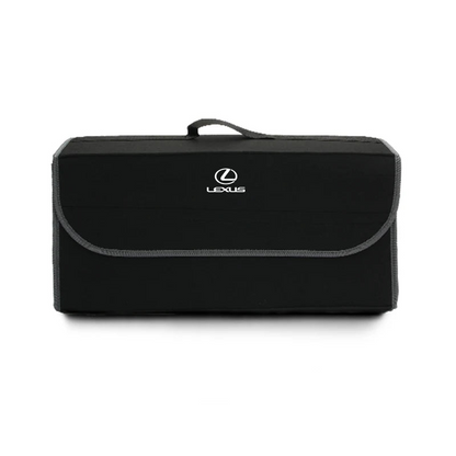 Large Car Seat Rear Storage Pouch–Soft Felt Trunk Organizer Bag Black