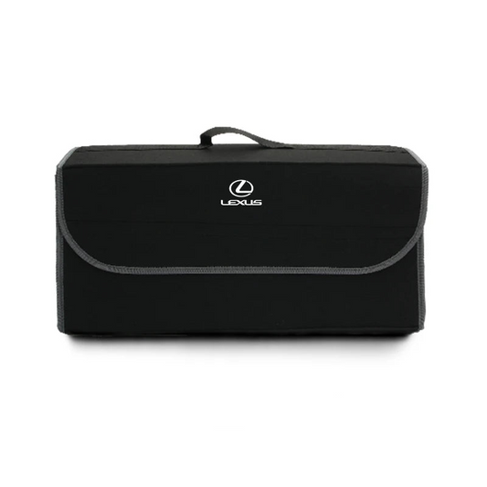 Large Car Seat Rear Storage Pouch–Soft Felt Trunk Organizer Bag Black