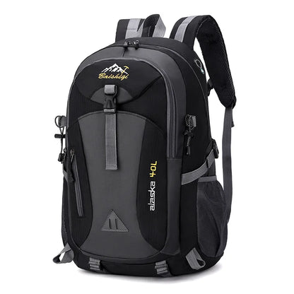 Outdoor Backpack Camping with Earphone Hole Black