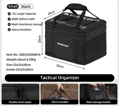 15L Tactical Camping Storage Organizer Black