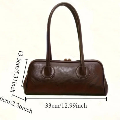 Baguette Shoulder Bag Large Pillow Style (Coffee)