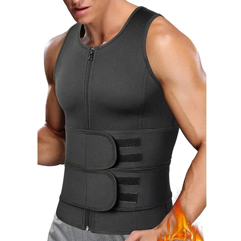 Body Shaper Waist Trainer Sauna Vest – XXL Double Belt
