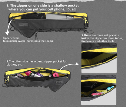 2.4L Water-Resistant Triangle Frame Bag Crossbeam Pouch Yellow