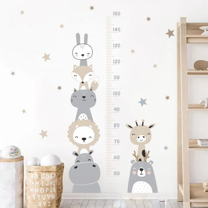 Baby Height Measurement Lion Animals Wall Sticker