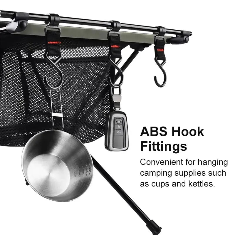 Portable Aluminum Camping Folding Table with IGT Compatibility Black