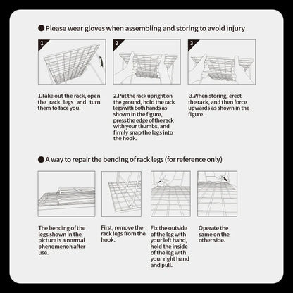 Heavy-Duty Camping BBQ Table Foldable Grill Silver
