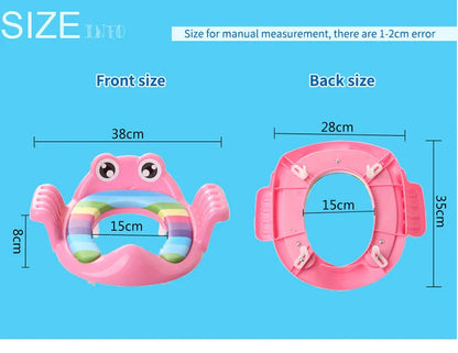Removable Baby Toilet Training Seat Potties Seat With Armrest Girls Boy Toilet Training Potty Safety Cushion Infant Care- Pink