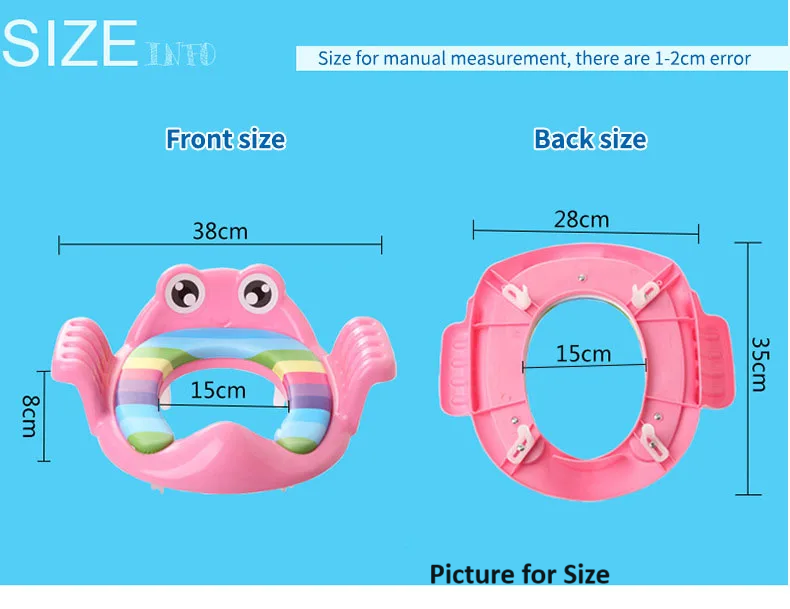 Removable Baby Toilet Training Seat Potties Seat With Armrest Girls Boy Toilet Training Potty Safety Cushion Infant Care Blue