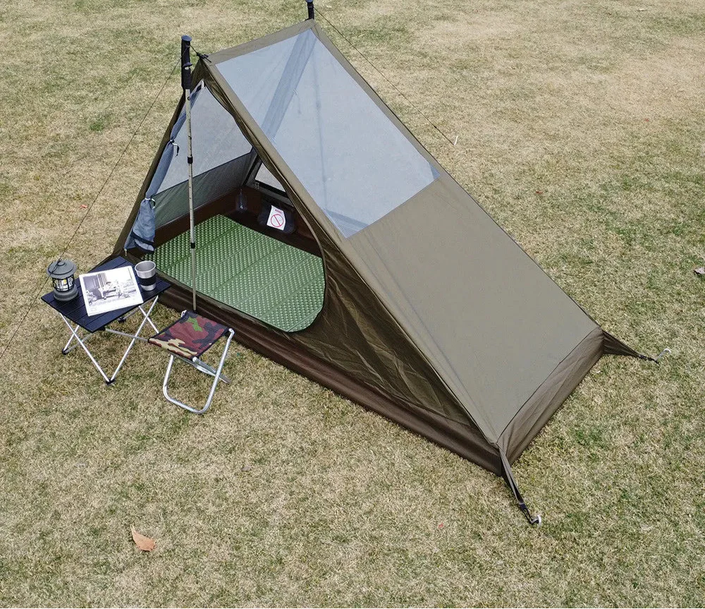 Airy 1 Mesh Tent Backpacking Shelter with Dual Doors Green