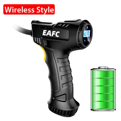 120W Wireless Electric Car Tire Inflator Portable Digital Air Compressor Black