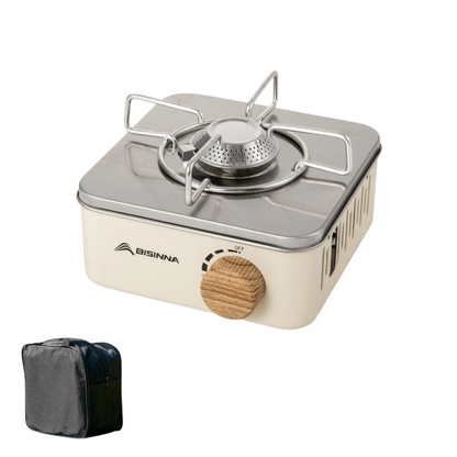 2800W Portable Camping Gas Stove High Firepower Cassette Furnace White