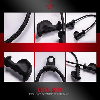 Rope Pulldown Attachment Cable Handle Black