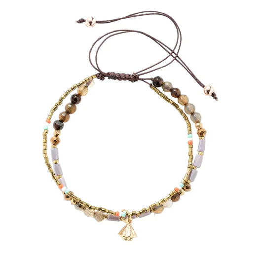 Bracelet with Multi-Layer Bohemia Beads for Women (Lotus)