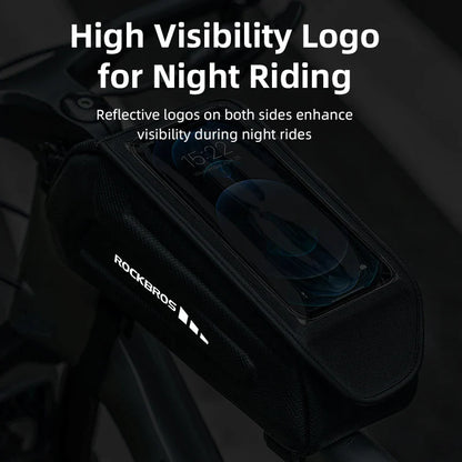 1.7L Waterproof Frame Bike Touchscreen Case Holder Bag Black