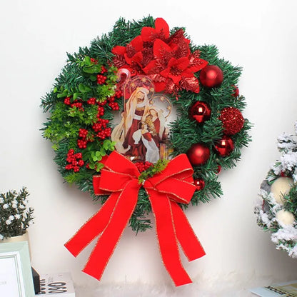 Christmas Virgin Mary Wreath Door Hanging Ornament