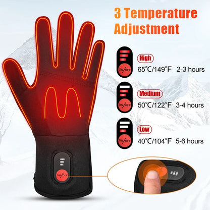 Heated Gloves Rechargeable Battery Electric Ski Gloves for Men and Women