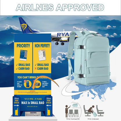 Waterproof Backpack Air Cushion Support Blue