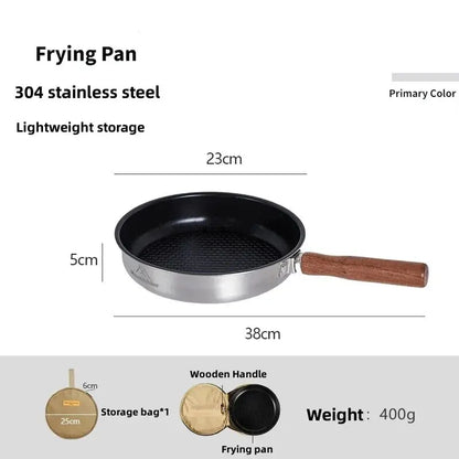 Camping Non-Stick Frying Pan Silver