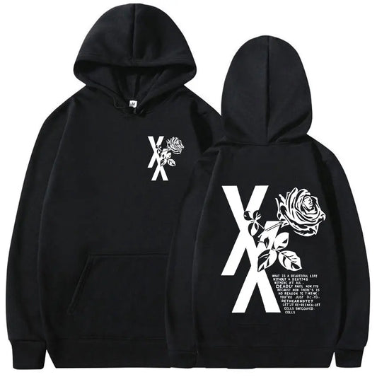 Rose Graphic Oversized Hoodie