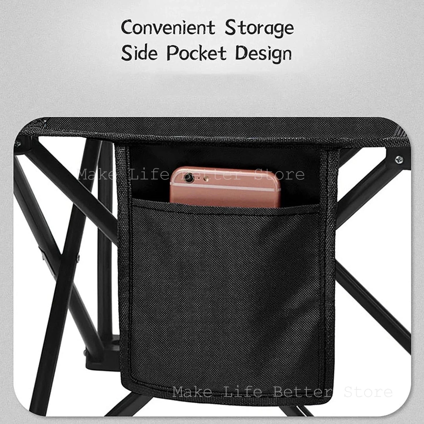 Portable Outdoor Camping Chair with Footrest - Folding Moon Chair