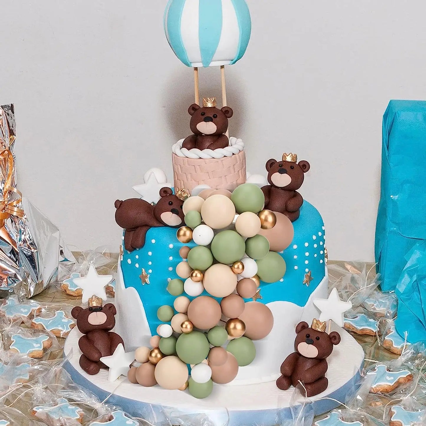 110-Piece Matcha Green Cake Cupcake Topper DIY Mini Balls Baking Decoration Set