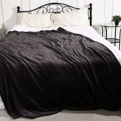 Double-Sided Flannel Electric Blanket with 6 Heating Levels & 5 Timing Options