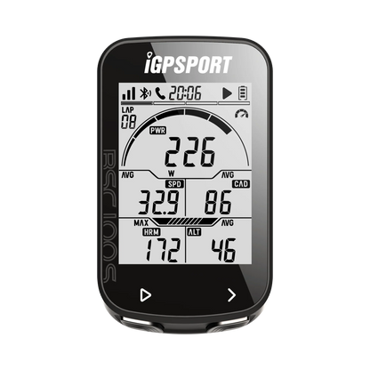 Wireless GPS Cycling Speedometer 40-Hour Battery Black