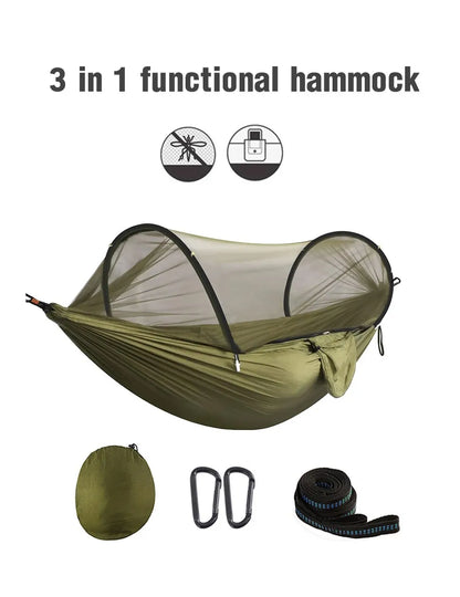 3-in-1 Camping Hammock with Mosquito Mesh
