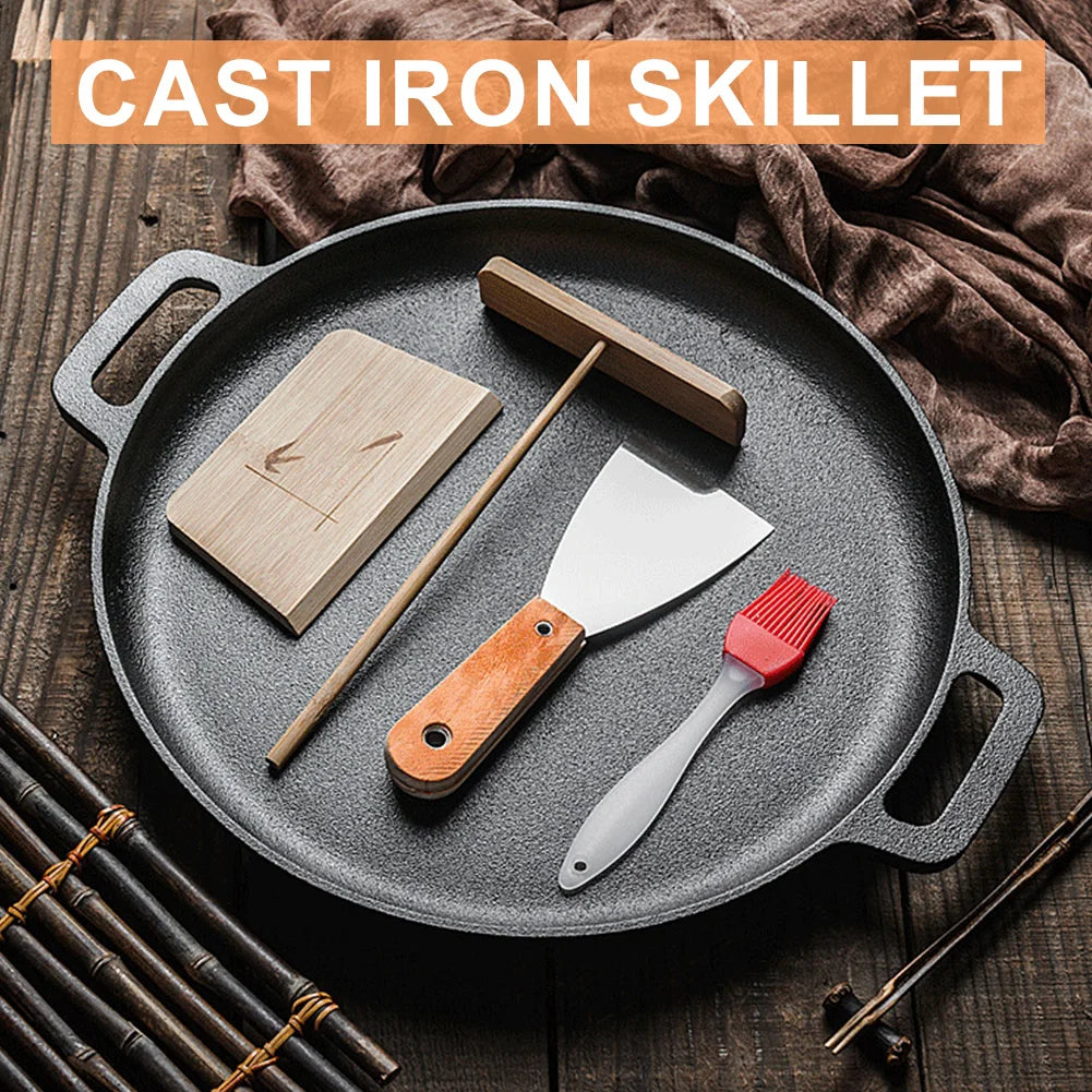 Non-Stick Camping Cast Iron Frying Pan