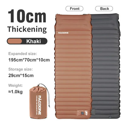 10cm Self-Inflating Air Mattress Splicable Pad Brown
