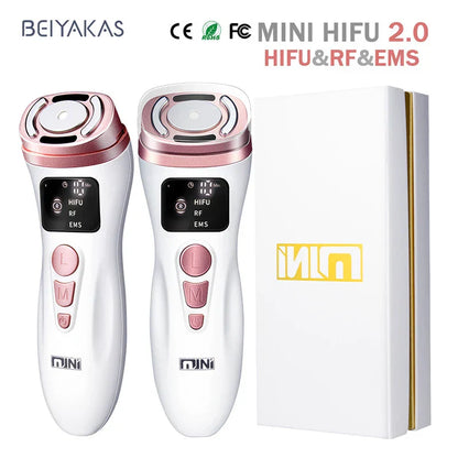 Mini HIFU & RF Facial Beauty Tool for Firming, Anti-Wrinkle, and Youthful Radiance