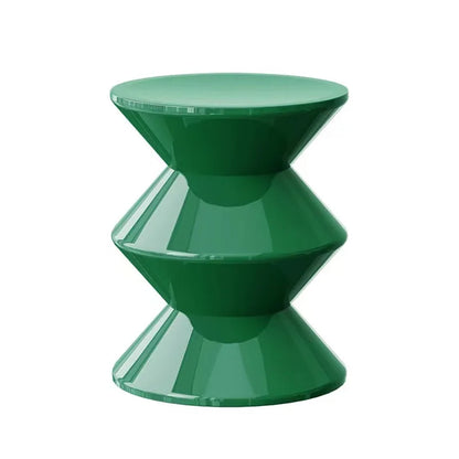 Nordic Ottoman Shoe Changing Stool - Modern Minimalist Designer Stool in Large Green