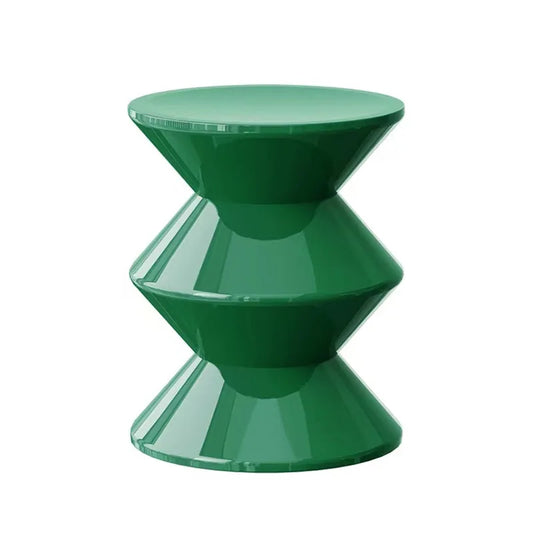 Nordic Ottoman Shoe Changing Stool - Modern Minimalist Designer Stool in Large Green
