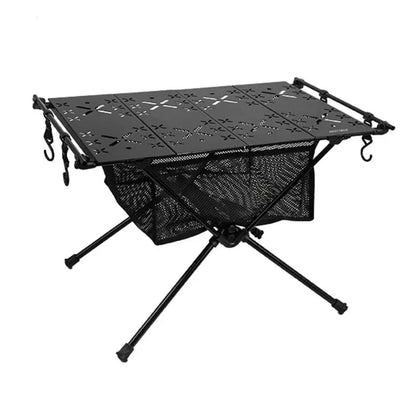 Portable Aluminum Camping Folding Table with IGT Compatibility Black