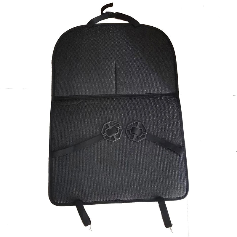 Universal Car Seat Back Protector with Organizer Pocket Black