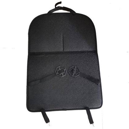 Universal Car Seat Back Protector with Organizer Pocket Black