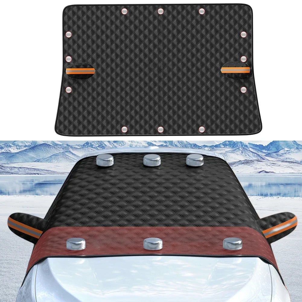 Magnetic Car Snow & Ice Protector All Season Windshield Cover Black
