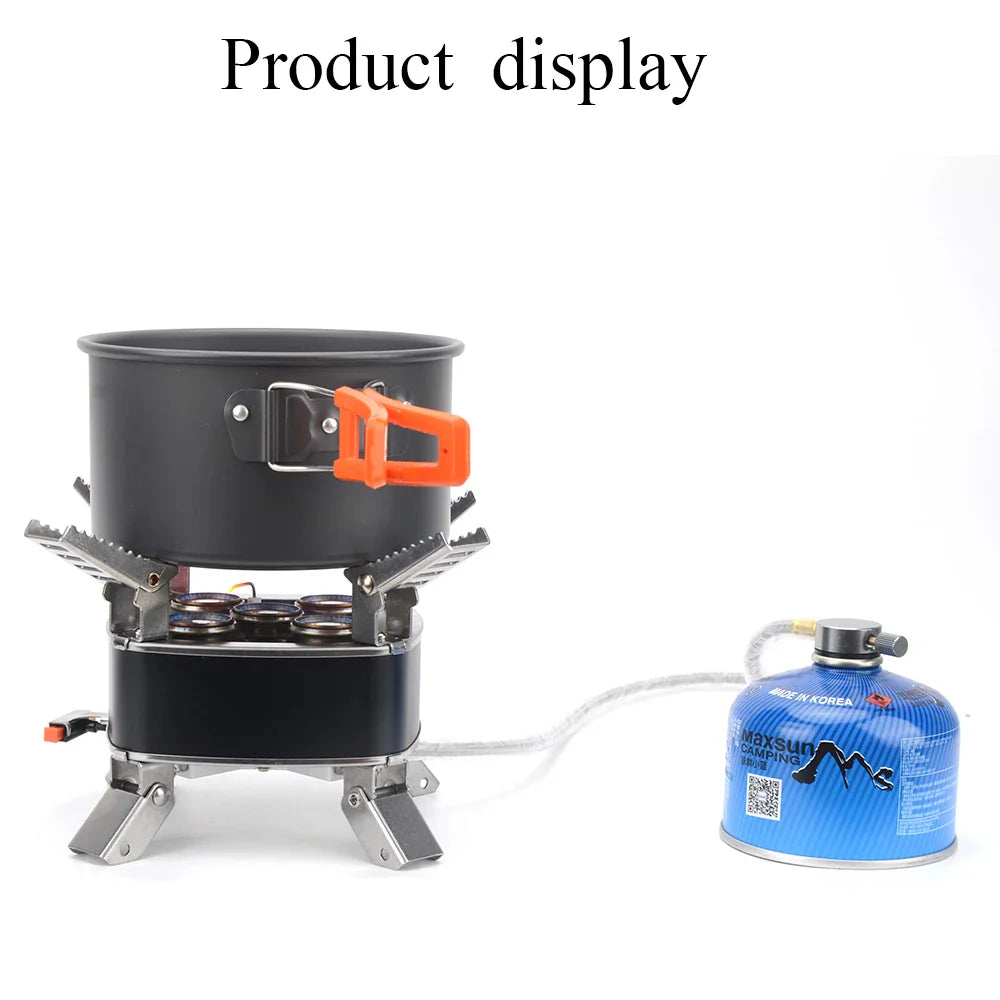 12800W Outdoor Camping Gas Stove Grey