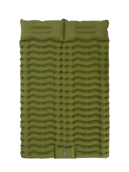 Double Self-Inflating Sleeping Pad Pillows Green