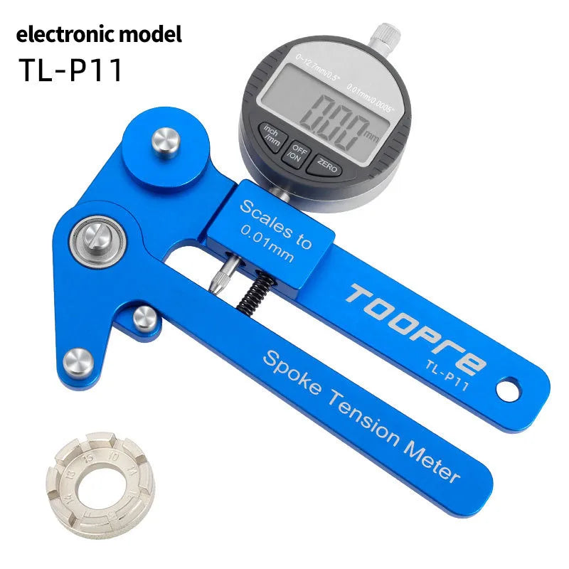 Digital Mechanical Bicycle Spoke Tensiometer Rim Alignment Blue