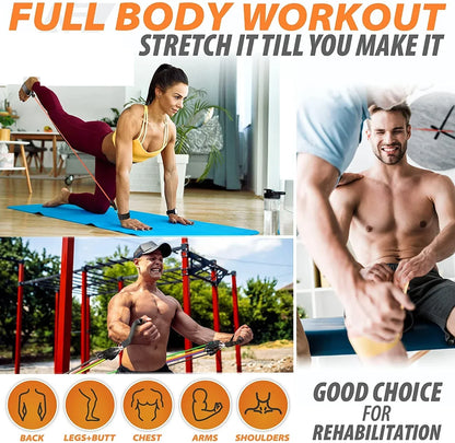 300lb Booty Resistance Band Set with Dumbbell Harness - Home Gym Workout