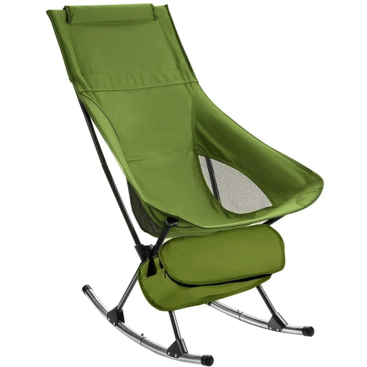 Foldable Camping Rocking Chair Green