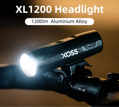 XL1200 Rechargeable Bike Headlight 1200 Lumens Black