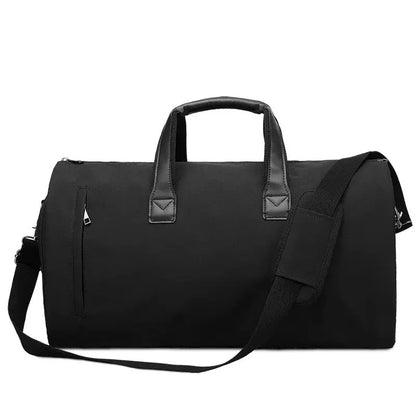 Convertible Garment Duffel Bag Travel Black