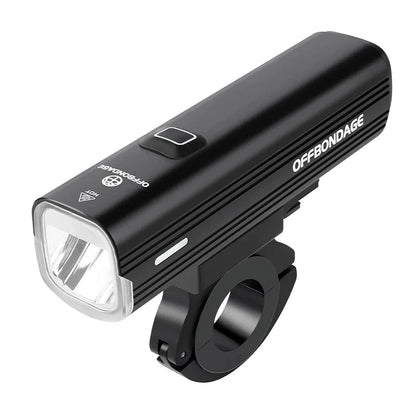 1000 Lumen USB Rechargeable Bike Front Light 3 Modes Black