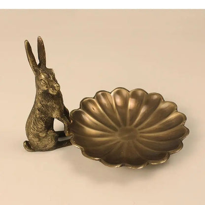 Whimsical Rabbit Brass Ornaments: Artistic Charm for Home Decor"