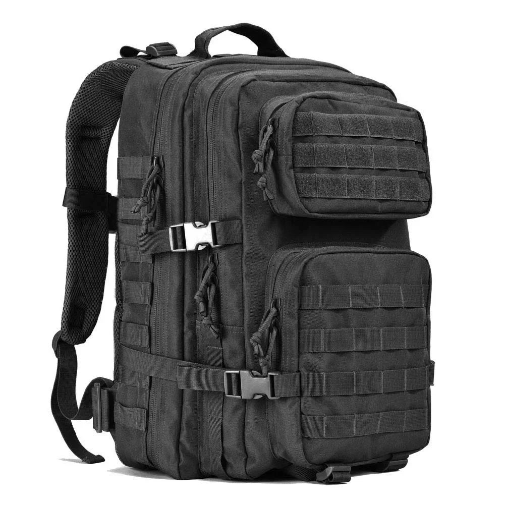 45L Tactical Molle Backpack Military-Grade Assault Pack Bug Out Bag Black